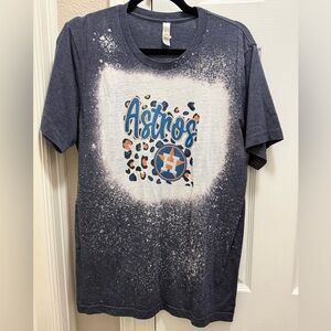 Bella Canvas Astros Graphic Tee - Navy and White